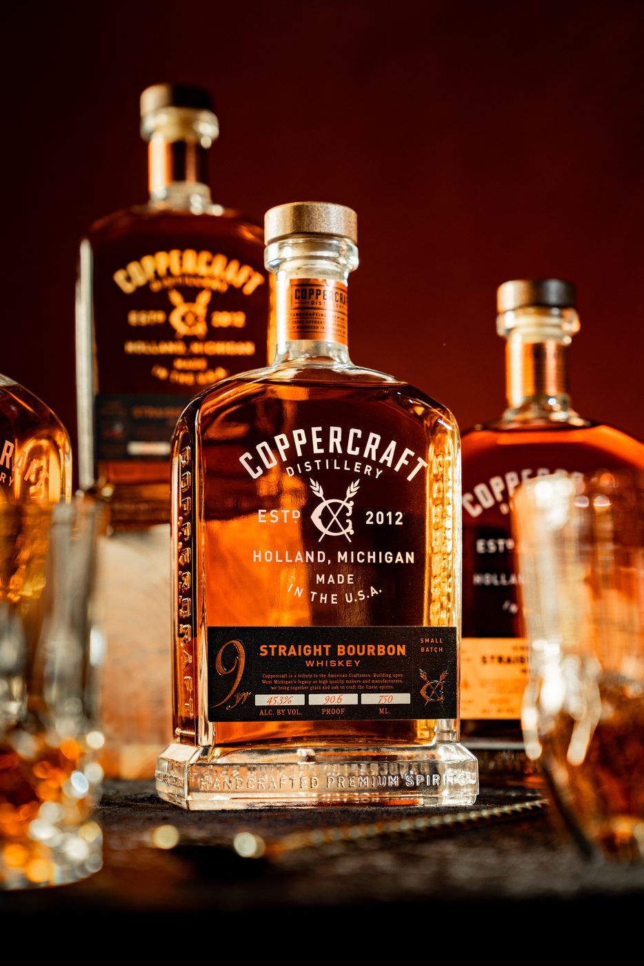 The Coppercraft whiskey lineup