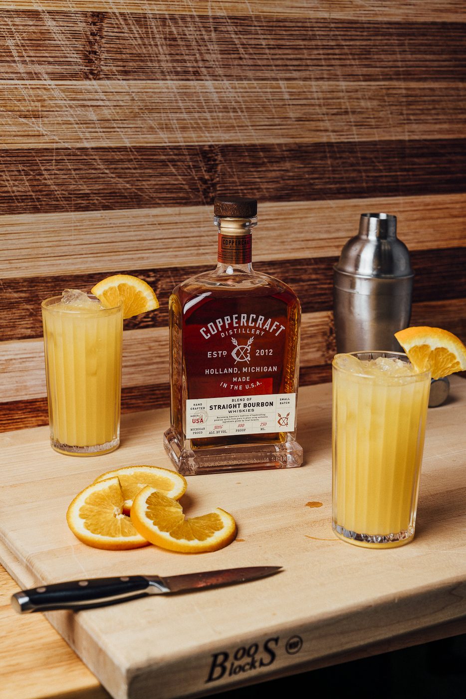 Whiskey lemonade cocktails made with the Coppercraft Blend